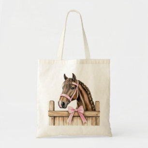 Tote Bag Cheval Bow rose