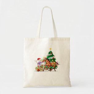 Tote Bag Cheval Costume Lover Père Noël Lights Casquette En