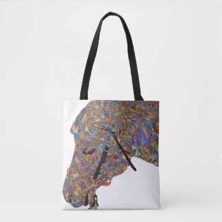 Tote Bag Cheval d'art coloré