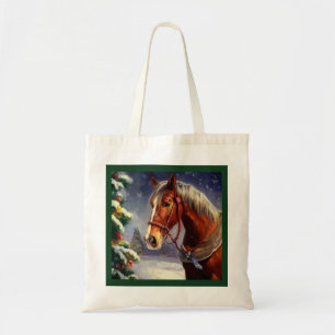 Tote Bag Cheval de Noël 1