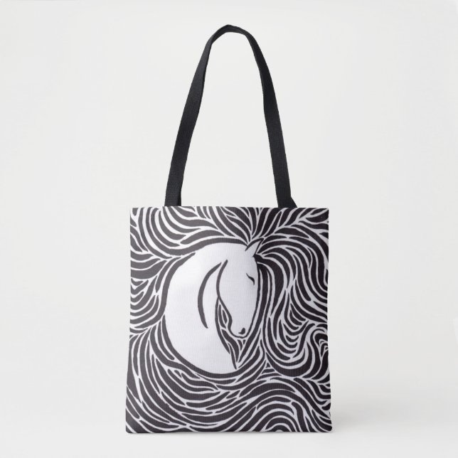 Tote Bag Cheval de stylo brossé (Devant)