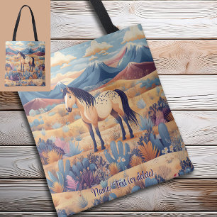 Tote Bag Cheval en peau de seau fille Pony Cactus animal