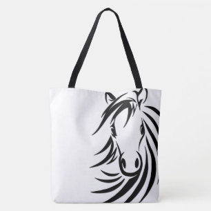 Tote Bag Cheval noir