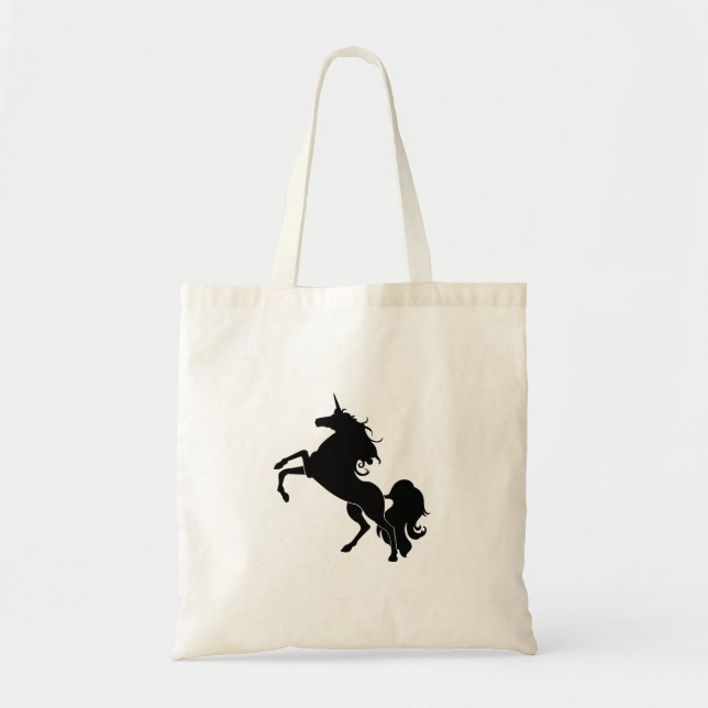 Tote Bag Cheval noir (Devant)