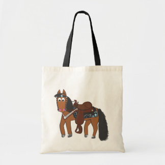 Tote Bag Cheval occidental de bande dessinée mignonne