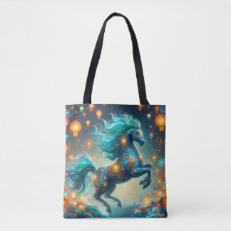 Tote Bag Cheval sarcelle transformateur