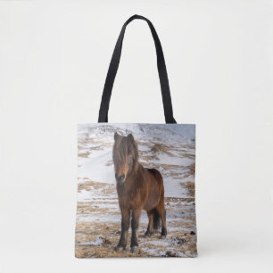 Tote Bag Chevaux islandais en hiver