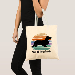 Tote Bag Cheveux longs Dachshund - Silhouette 1