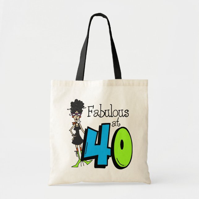 Tote Bag Cheveux noirs fabuleux à l'anniversaire 40 (Devant)
