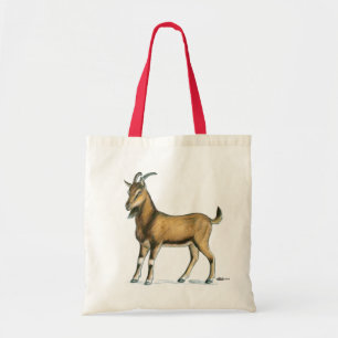 Tote Bag Chèvre : Brun