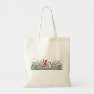 Tote Bag Chèvre de bébé en champ de fleurs