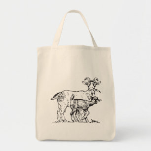 Tote Bag Chèvre et enfant