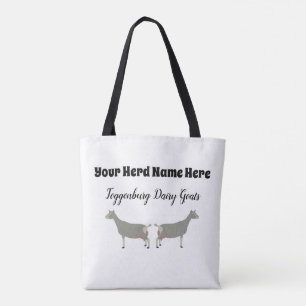 Tote Bag Chèvre laitière du Toggenburg personnalisée