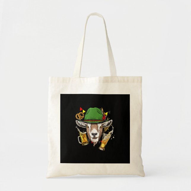 Tote Bag Chèvre Oktoberfest Lederhosen Costume cadeau (Devant)