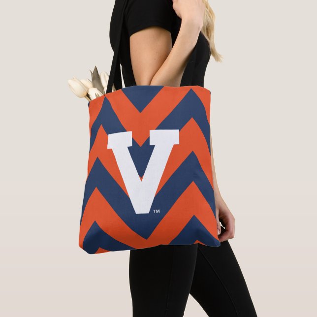 Tote Bag Chevron des Cavaliers de Virginie (De près)
