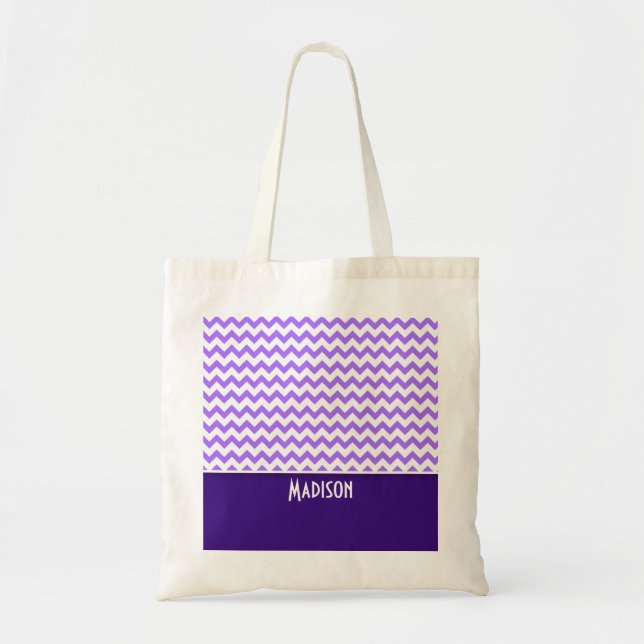Tote Bag Chevron violet moderne (Devant)