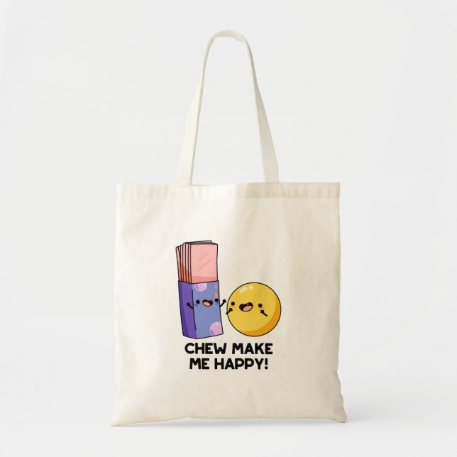 Tote Bag Chew Me Rendre Joyeux Pun De Bonbons Drôle (Devant)