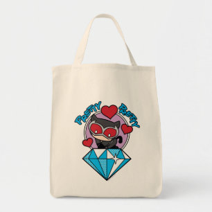 Tote Bag Chibi Catwoman assise Sur Le Grand Diamant