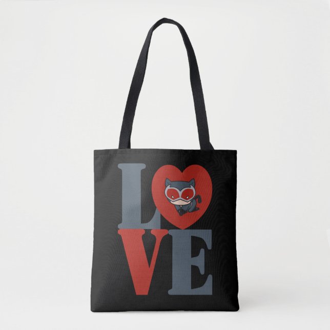 Tote Bag Chibi Catwoman LOVE (Devant)