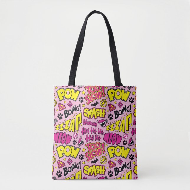 Tote Bag Chibi Comic Phases et Logos Motif (Devant)