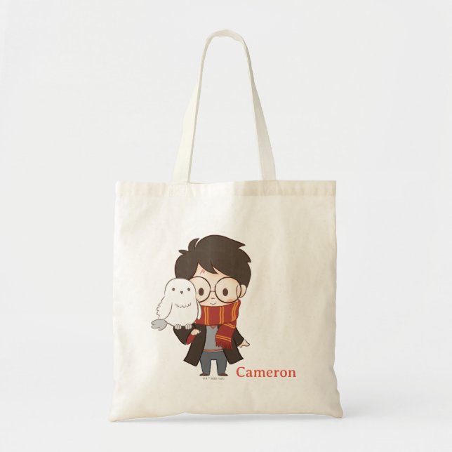 Tote Bag Chibi HARRY POTTER™ & Hedwig (Devant)