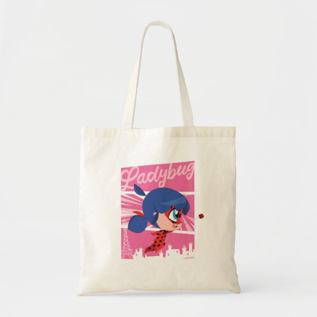 Tote Bag Chibi Ladybug à Paris (Devant)