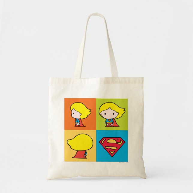 Tote Bag Chibi Supergirl retournement de caractère (Devant)