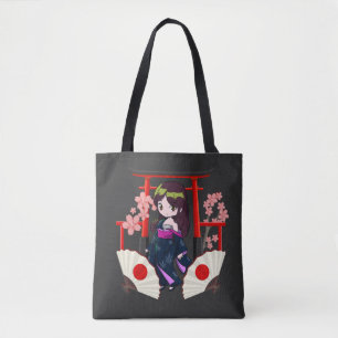 Tote Bag Chibi traditionnelle japonaise fille