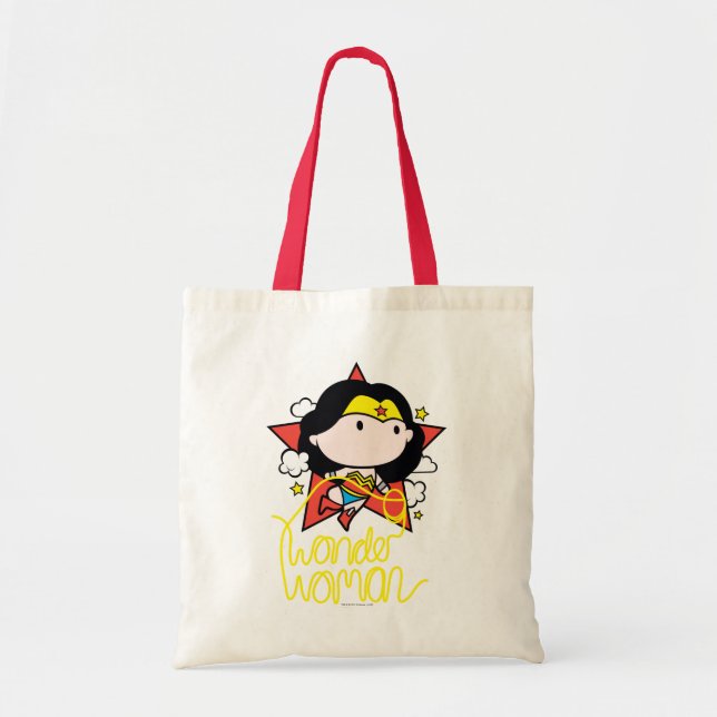 Tote Bag Chibi Wonder Woman Voler Avec Lasso (Devant)