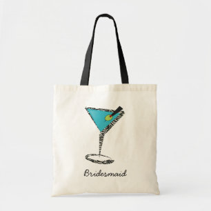 Tote Bag chic aqua martini