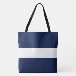 Tote Bag Chic Classic Large Marine Bleu Blanc Blancs Nautiq