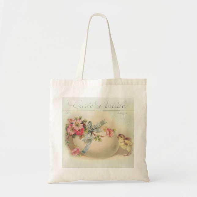 Tote Bag chic et oeuf victorien de Pâques (Devant)