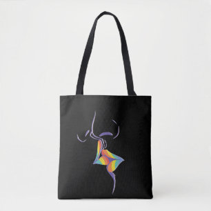 Tote Bag Chic Gay pride Rainbow Lips embrasser Lesbian Coup
