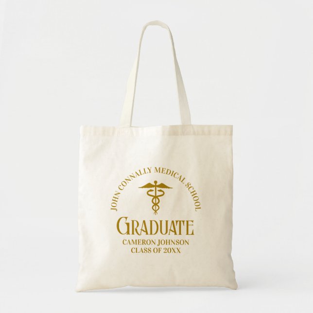 Tote Bag Chic Gold Médicale School Graduate Keepsaké (Devant)