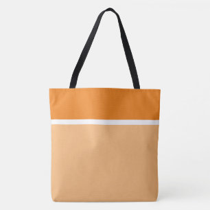 Tote Bag Chic Orange Clair Légèrement Pêche Bloc de Couleur