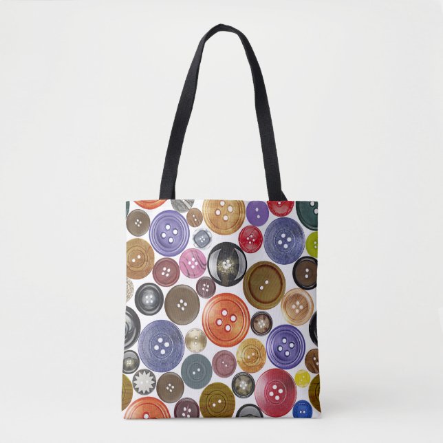 Tote Bag Chic sans couture : ensemble de boutons haute réso (Devant)