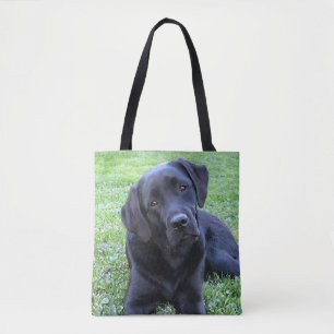 Tote Bag Chien à chiot noir du Labrador