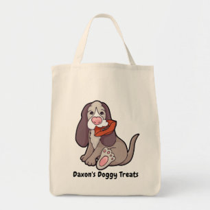Tote Bag Chien à mâcher blanc gâteries pour chien de boule 