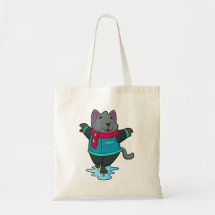 Tote Bag Chien à Patinage sur glace avec patins sur glace e