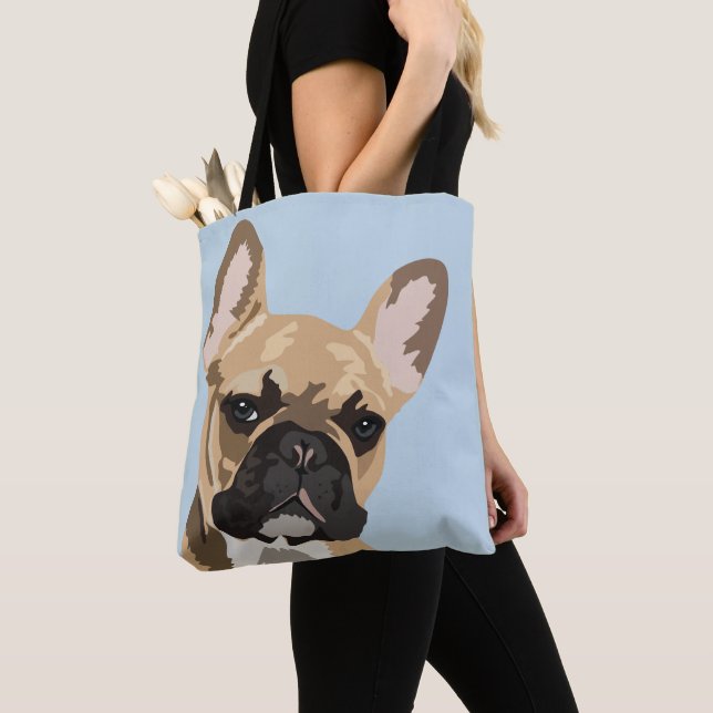 Tote Bag Chien à tête blanche | Français (De près)