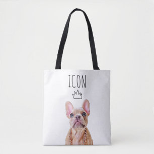 Tote Bag Chien à tête bleue   ICÔNE Français