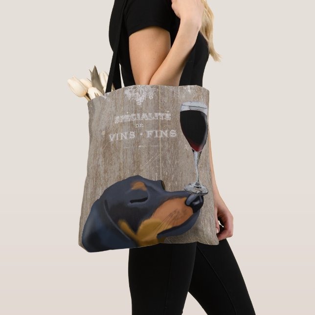 Tote Bag Chien Au Vin Dachshund (De près)