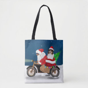 Tote Bag Chien australien Noël Père Noël
