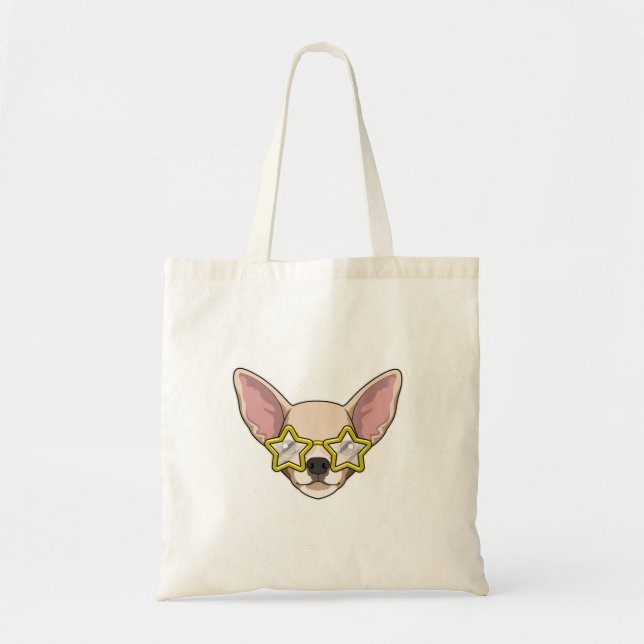 Tote Bag Chien avec lunettes de soleil (Devant)