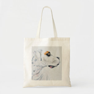 Tote Bag Chien beau de boxeur, blanc noir et or