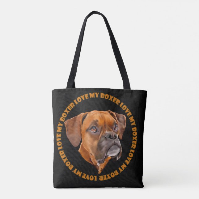 Tote Bag Chien Boxer (Dos)