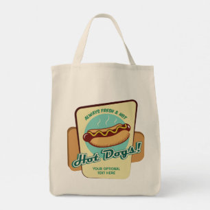 Tote Bag Chien chaud de texte personnalisé