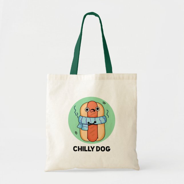 Tote Bag Chien chéri Funny Chili Hot Dog Pun (Devant)