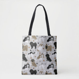 Tote Bag Chien Chien Chien Chien Chien Chien Paws et Os