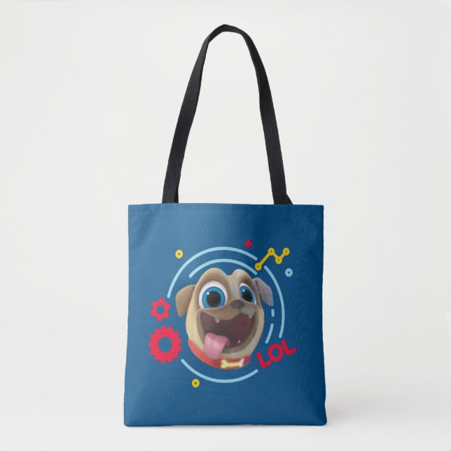 Tote Bag Chien Chien Pal | Rolly - LOL (Devant)